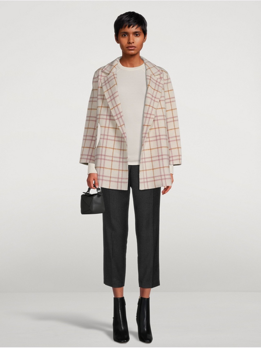 NWOT Theory Clairene Wool Plaid jacket blazer coat preppy old money quiet luxury